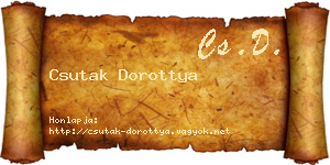 Csutak Dorottya névjegykártya